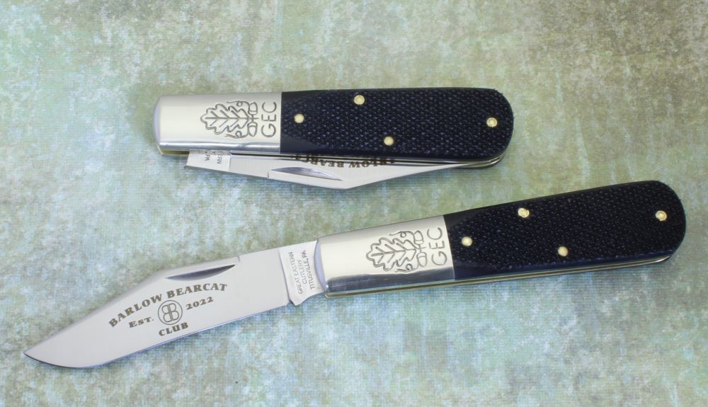 Barlow Bearcat Club #86 Boomtown Barlow Black Checkered Delrin